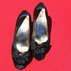 Vintage Bruno Magli Satin Peep Toe
